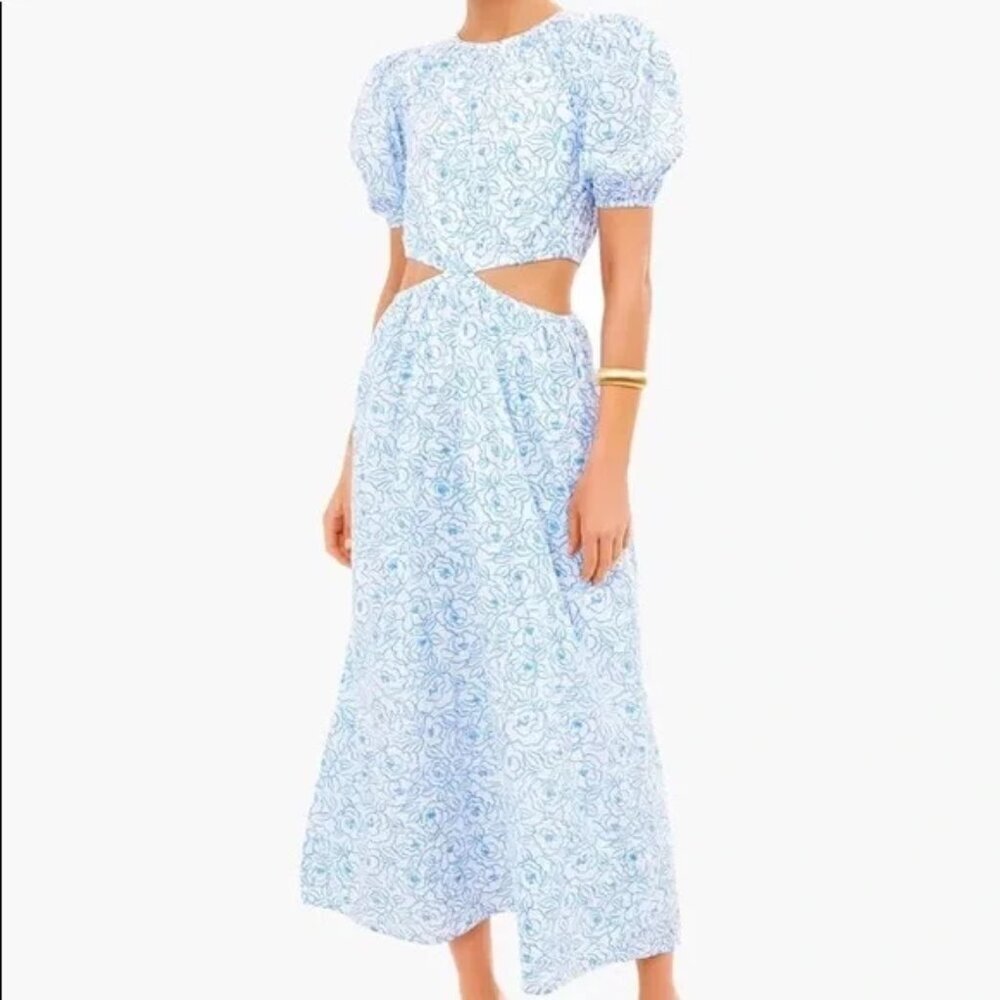 Faithfull the‎ Brand Martine Floral Alessandria Midi Dress small NWT